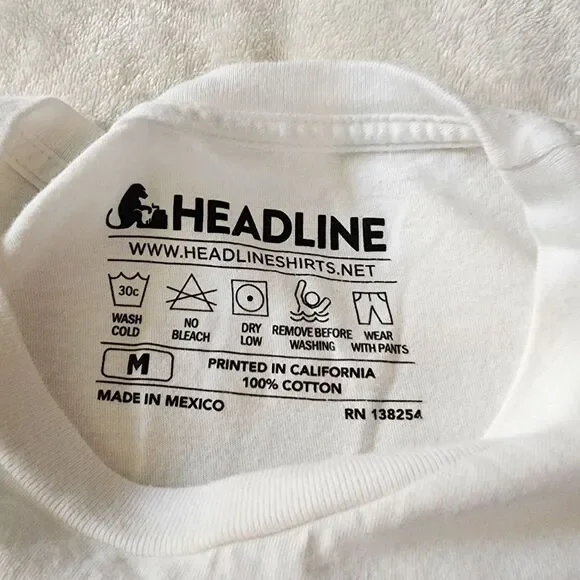 Headline White Tshirt With The Cryptid Club Graphics Size Medium - Picture 4 of 5